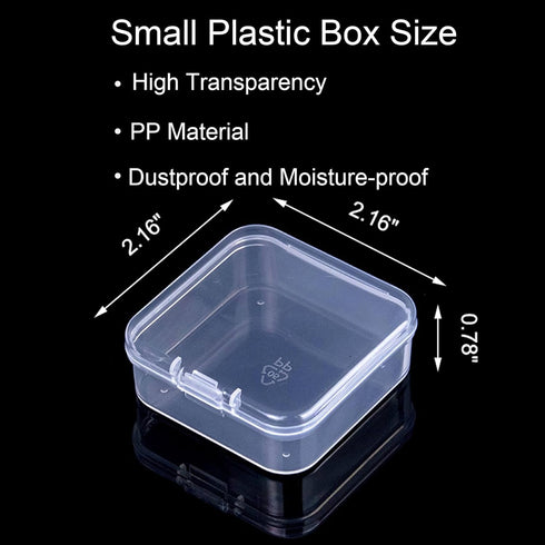 Bead Organizer Box, 28Pcs Small Clear Plastic Storage Containers, 1 Large Craft Organizer Box, 1 Sheet Label, Mini Parts Storage Solution for Bead...