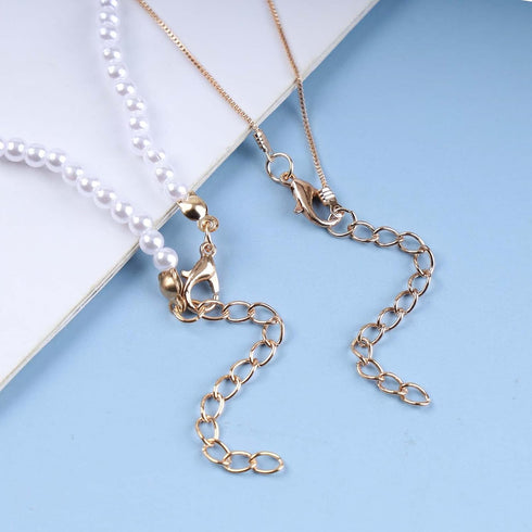 Boho Layered Pearl Ankle Bracelet Gold Shell Anklet Bracelet Vintage Cowrie Anklets Chain Summer Beach Foot Chain Jewelry for Women and Girls 2Pcs...