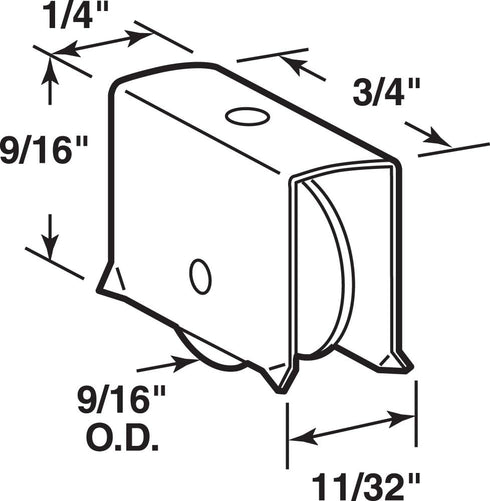 Prime-Line G 3035 9/16 In. Diameter Steel Showcase Sliding Window Roller Assembly (2 Pack), Silver...