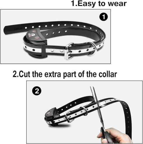 PaiPaitek Shock Collar Replacement Strap for Most of Training Collar, 3/4 Inch Dog Collar Replacement for Wireless Fence and Bark, Adjustable Wate...