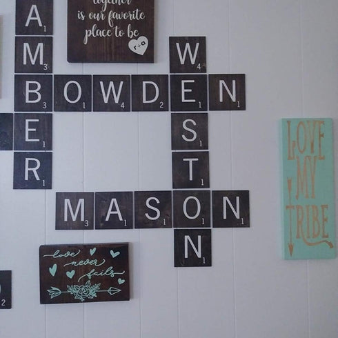 5 Inch Scrabble Letters Stencil for Painting on Wood Laser Cut Painting Stencil for Family Names& DIY Projects,Home Décor...