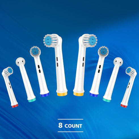 Replacement Brush Heads Fit for Braun Electric Toothbrushes, 8PCS, Extra Soft Bristles, for Sensitive Gum Care Brush Heads Refill, Compatible with...