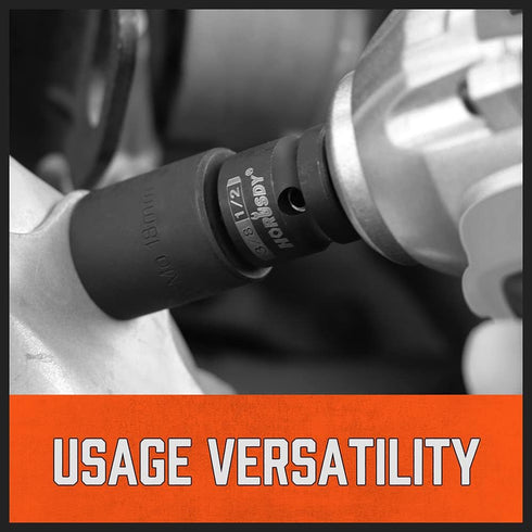 HORUSDY 5-Piece Impact Socket Adapter Set, 1/4, 3/8, 1/2" SAE Socket Adapter, Cr-V Steel Impact Adapter Set...