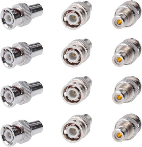 Cctv4Less BNC Male to RCA Female Adapter – Straight Connector for CCTV, Security Camera, Coaxial RG6, TV & Satellite (10)...