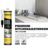 Stanley Premium Kitchen & Bathroom 100% Silicone Caulk - 1x 10.1 fl.oz. White- Low Odor, UV Protection, Waterproof Sealant and Adhesive for Kitche...