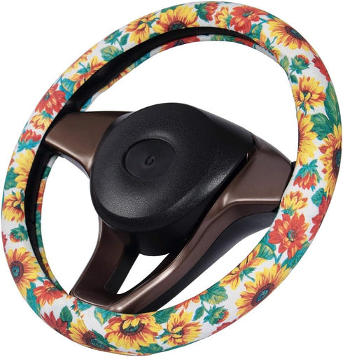 Women's Cute New Flower Steering Wheel Cover (Sunflower)...