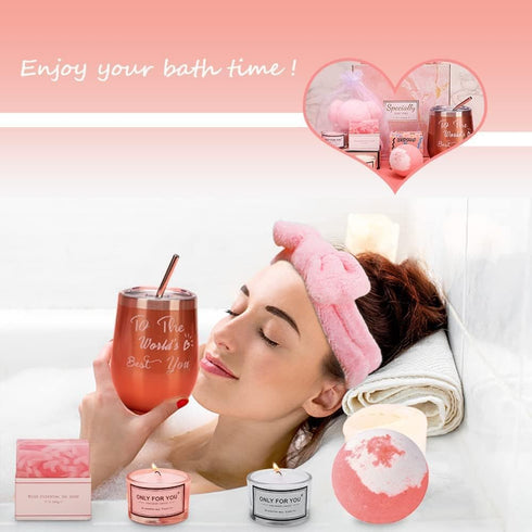 Birthday Gifts for Women,Relaxing Spa Gift for Women,Unique Happy Birthday Bath Set Gift Box for Her Mom Sister Best Friend,Mothers Day Gifts for ...