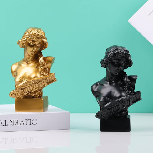 LCCCK 6" H Black Greek Mythology Bust Statue, Resin Aphrodite Statue and Sculpture for Coquette Room Decor, Dark Academia Room Decor, Bookshelves,...