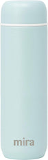 10 oz Slim Thermos Flask - Leak-Proof Insulated Water Bottle - Perfect Compact Size - Pearl Blue...
