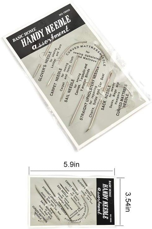 Topus Extra Strong Upholstery Repair Sewing Thread Kit and Heavy Duty Household Hand Needles, Including 7 Styles of Leather Canvas Sewing Needles ...