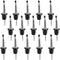 Swpeet 15 Pcs Stainless Steel Liquor Bottle Speed Pourers Tapered Spout with Rubber Dust Caps Perfect for Pubs, Clubs, Restaurants, Bars, Coffee S...