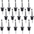 Swpeet 15 Pcs Stainless Steel Liquor Bottle Speed Pourers Tapered Spout with Rubber Dust Caps Perfect for Pubs, Clubs, Restaurants, Bars, Coffee S...