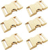 Bytiyar Buckle 6 pcs 3/4 inch(20mm) Quick Side Release Clips Metal Buckles for Straps Webbing Paracord Bracelet Dog Collar Backpack Belt, Light Go...