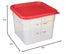 Cambro 6SFSPP190 CamSquare Storage Container, Translucent, 6 qt With Lid...