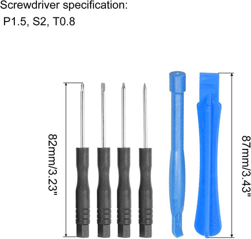 PATIKIL Phone Pry Opening Tools Screwdriver Spudger Kit Set 9 in 1 for Cellphone Mobile Phone Laptop PC Repair(P1.5, S2, T0.8, Y0.6)...