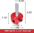 PVC Fitting Saver with 1-½-Inch Head Aluminum, PVC Pipe Reamer, PVC Socket Saver with 3/8" Hex Shaft, For Water Lines, Drain Lines, Vent Lines...