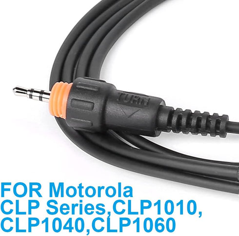 Radio Earpiece, 3.5mm 1-Pin C Shape Walkie Talkie Earpiece with PTT Mic Compatible with Motorola CLP1010, CLP1040, CLP1060 Two Way Radios Headphon...