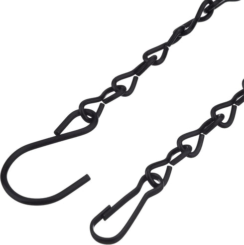 8 Pack 9.5 Inches Hanging Chains for Bird Feeders, Billboards, Chalkboards, Planters and Decorative Ornaments (Black)...