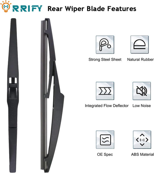 10" Rear Windshield Wiper Blade for Toyota RAV4 2013-2018, for Toyota Highlander 2020-2022, for Jeep Compass 2018-2021 Rear Windsheild Back Wiper ...