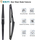 10" Rear Windshield Wiper Blade for Toyota RAV4 2013-2018, for Toyota Highlander 2020-2022, for Jeep Compass 2018-2021 Rear Windsheild Back Wiper ...