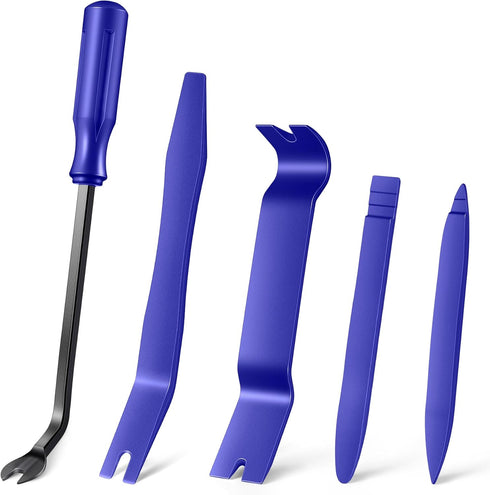 LivTee 5 pcs Auto Trim Removal Tool Kit, No Scratch Plastic Pry Tool Kit - Interior Door Panel Clip Fastener Removal Set for Vehicle Dash Radio Au...