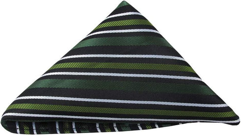 Jacob Alexander Winter Stripe Pocket Square Handkerchief...