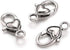 KISSITTY 30-Piece Lobster Claw Clasps Antique Silver Large Heart Fastener Hook Trigger Clasps for Bracelets Charm DIY Jewelry Making, 27x13.5mm Ti...
