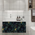 Tropics Plants Floral Peel and Stick Wallpaper, 17.71in X 118.1in Self Adhesive Removable WallPaper Black/Dark Green/Yellow Contact Paper Waterpro...
