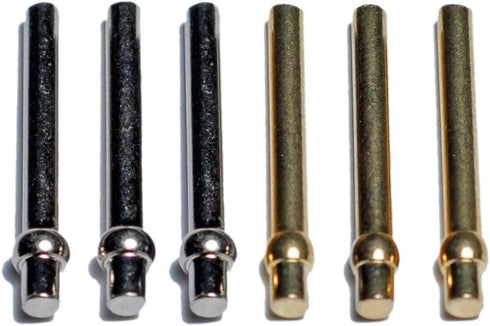 WE Games Standard Metal Cribbage Pegs with Velvet Pouch - Set of 6 (3 Brass, 3 Silver)...