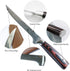 Premium Boning Knife with Sheath & Pocket Sharpener 6 Inch High Carbon Stainless Steel Japanese Fillet Professional Trimming Knife for Meat, Fish,...