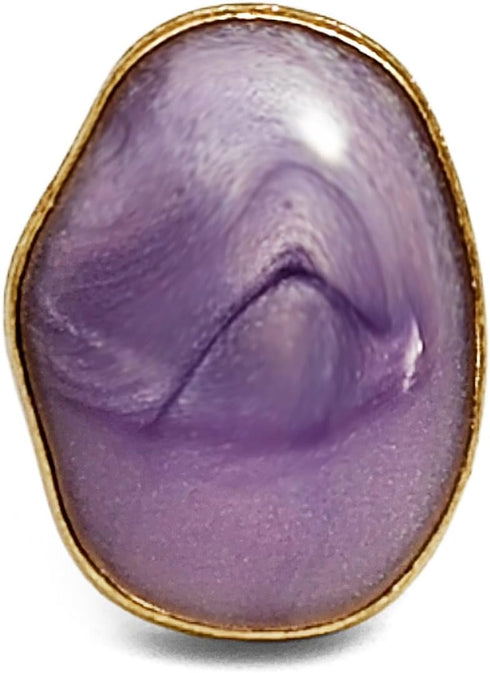 Purple Small Gravel Shape Enamel Layer Metal Base Sewing Shank Buttons 20 Pcs - 11.5mm, 15/32"...