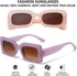 10 Pack Small Rectangle Sunglasses Women Retro Square Glasses Vintage Thick Frame Eyewear Party Glasses Bulk for Women Girls...