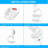 Baby Monitor Mount for HelloBaby HB50 Video Baby Monitor, Flexible Mount Baby Camera Monitor Holder Without Tools for Crib or Shelf, Long Goosenec...