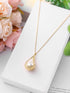 14MM Big Pearl Pendant Necklaces for Women Glod Plated Costume Jewelry...