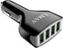 Car Charger Adapter, 4 Ports Multi USB Car Charger, QC 3.0 Fast Car Phone Charger Compatible with all Smartphone.Black...