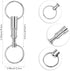 eBoot Detachable Pull Apart Key Rings Keychains (2 Pack)...