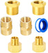 Brass Fitting 7pcs, 1/2" X 3/8" NPT Kit, Reducing Adapter, Reducing Hex Nipple, Hex Bushing...