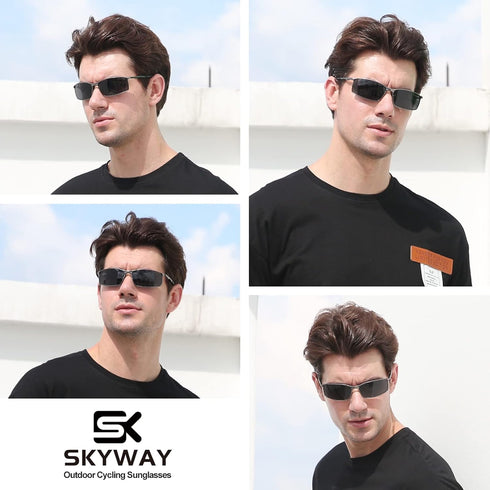 SKYWAY Polarized Sunglasses Men Women,Metal Frame UV400 Protection Sun Glasses for Driving Fishing Hiking Sports...