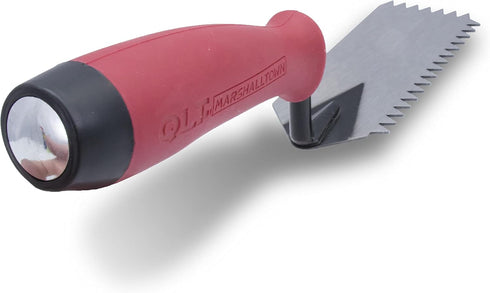 QLT By MARSHALLTOWN Notched Margin Trowel, Flooring and Tiling, Soft Grip Handle, V-Shape, 5 x 2 Inch, MT79...