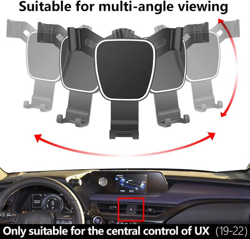 Car Phone Holder for 2019 2020 2021 2022 Lexus UX 200 250h 300h SUV Auto Accessories Navigation Bracket Interior Decoration Mobile Cell Phone Moun...
