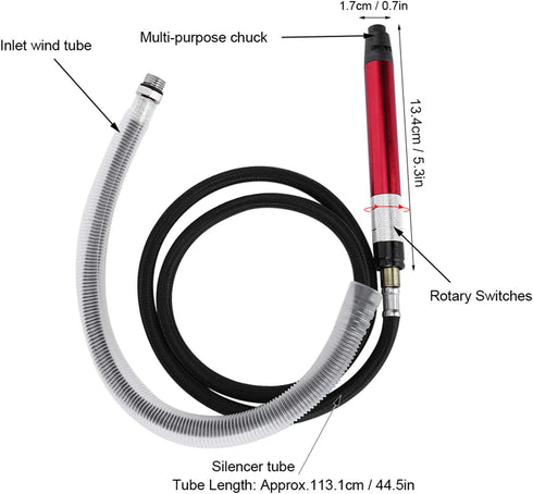 Pencil Grinder, Pneumatic Grinding Machine Set 90i / min Air Micro Die Grinder with High?Speed Rotation for Accurate Grinding...