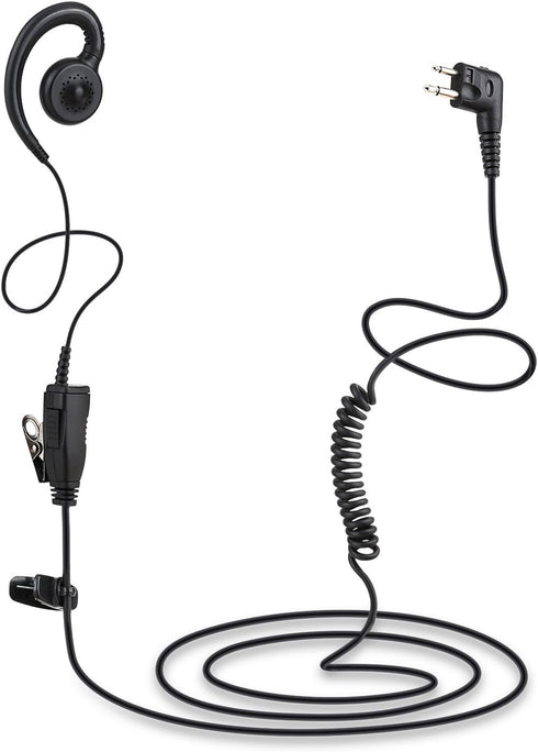 Walkie Talkie Swivel Earpiece with Microphone and PTT for MOT Two Way Radio - Motorola Swivel Earpiece Compatible with Walkie Talkies CLS1410, CLS...