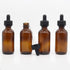 4 pack,amber glass dropper bottles 2 oz,60 ml dark empty tincture bottles with dropper,alcohol,hair oil bottle,perfume,essentia,small,eye,droppers...