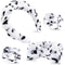 VELSCRUN 4 Pcs Spa Headband, Face Wash Headband, Skincare Headbands, Makeup Headband, Cow Leopard Puffy Sponge Hair Band Bow Tie Bubble Spa Headba...