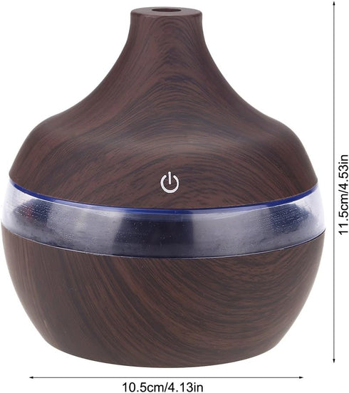 Humidifiers for Bedroom,Essential Oil Diffusers,Oil Diffuser,LED Humidifier, Compact Design Automatic Shut Off Ultra Quiet USB Wood Humidifier wit...