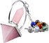 TUMBEELLUWA Healing Crystal Quartz 7 Chakra Pendulum Dowsing Gemstone Divination Reiki Stone...