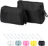 Yesesion 2 Pack Electronics Organizer with Wire Ties, Portable Travel Cable Storage Case for Power Cords, Phone Charger, Earphones, Waterproof Car...