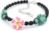 Turquoise Turtle Hemp Style Bracelet or Anklet - Pink Frangipani Flowers Hawaiian Bracelet - Adjustable...