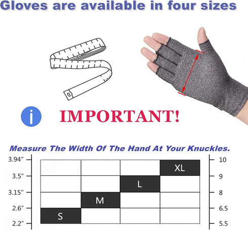 Arthritis Gloves Women Men,Strengthen Compression Gloves to Alleviate Carpal Tunnel,Rheumatoid,Tendonitis, Arthritis Pain Relief Gloves,Fingerless...