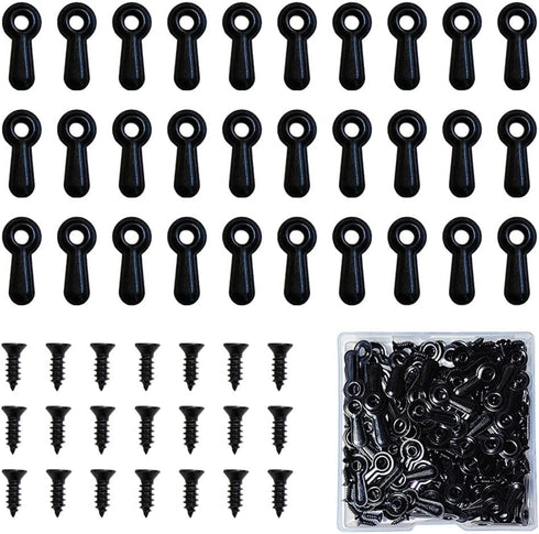 100 Pieces Metal Picture Frames Turn Button Fasteners with 100 Pieces Screws, Picture Frame Hardware Backing Clips Picture Turn Button Frame Pictu...
